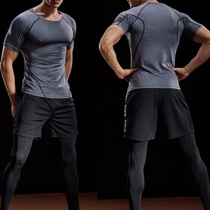 Men's compression sportswear, fast drying elastic running t -shirt, sports tops-en, athletic t -shirt, gymnastics, summer 2024 8 Main Sales Original Men's T -Shirt - №7