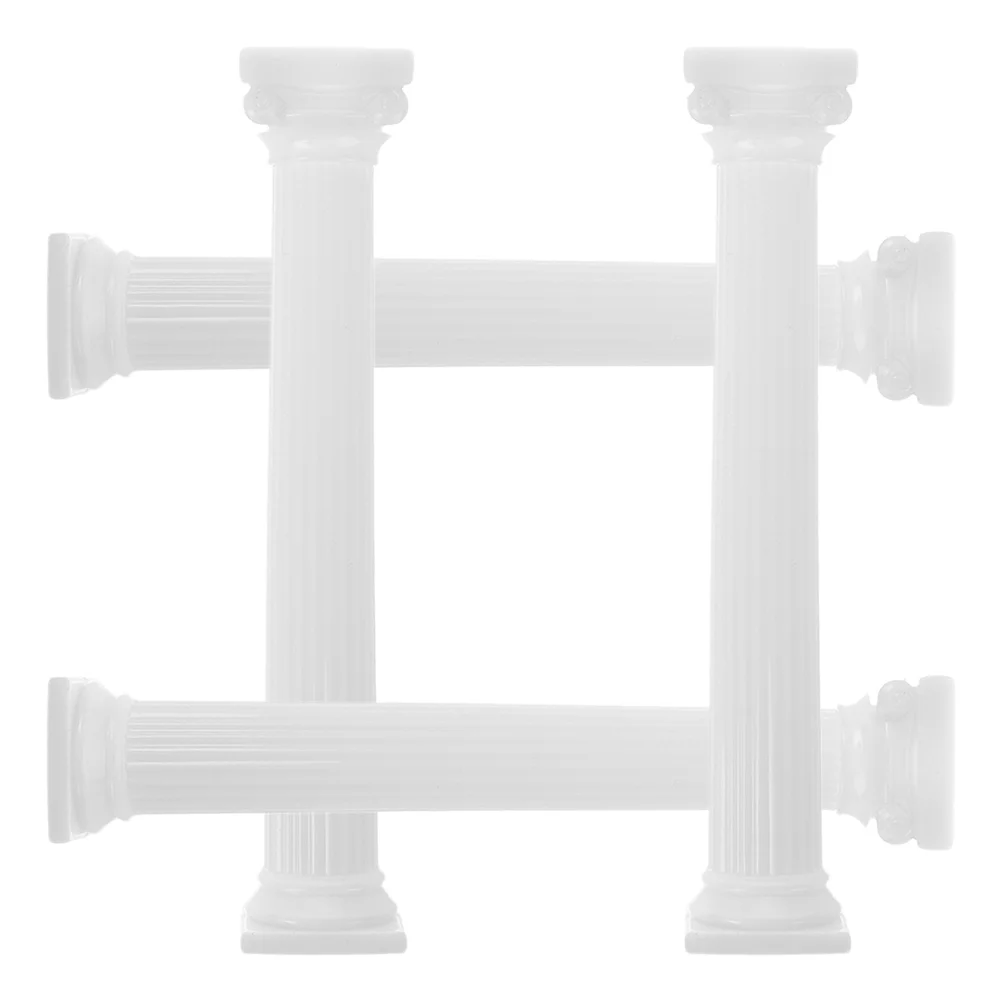 4 Pcs Roman Column Support Rod Wedding Cake Stands Decorative Columns Cylinder Pillar Supports for Stacking Multi-layer