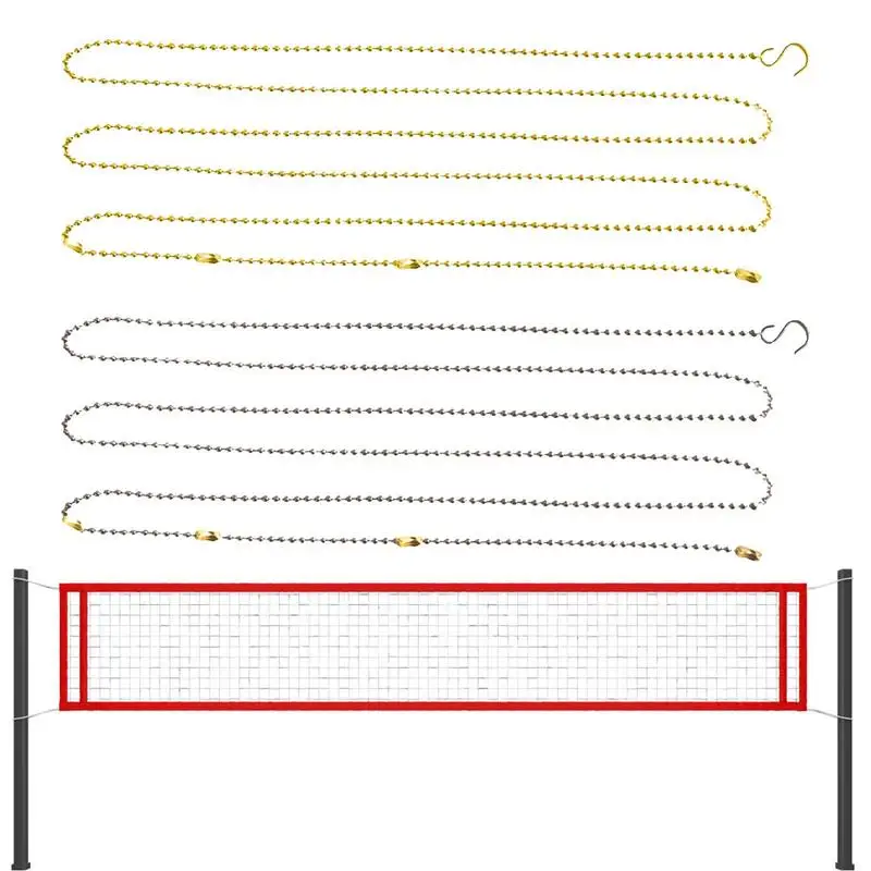 

Volleyball Net Height Chain 8.2Ft Volleyball Net Setter Chain 2pcs Volleyball Referee Equipment Volleyball Net Setter Chain