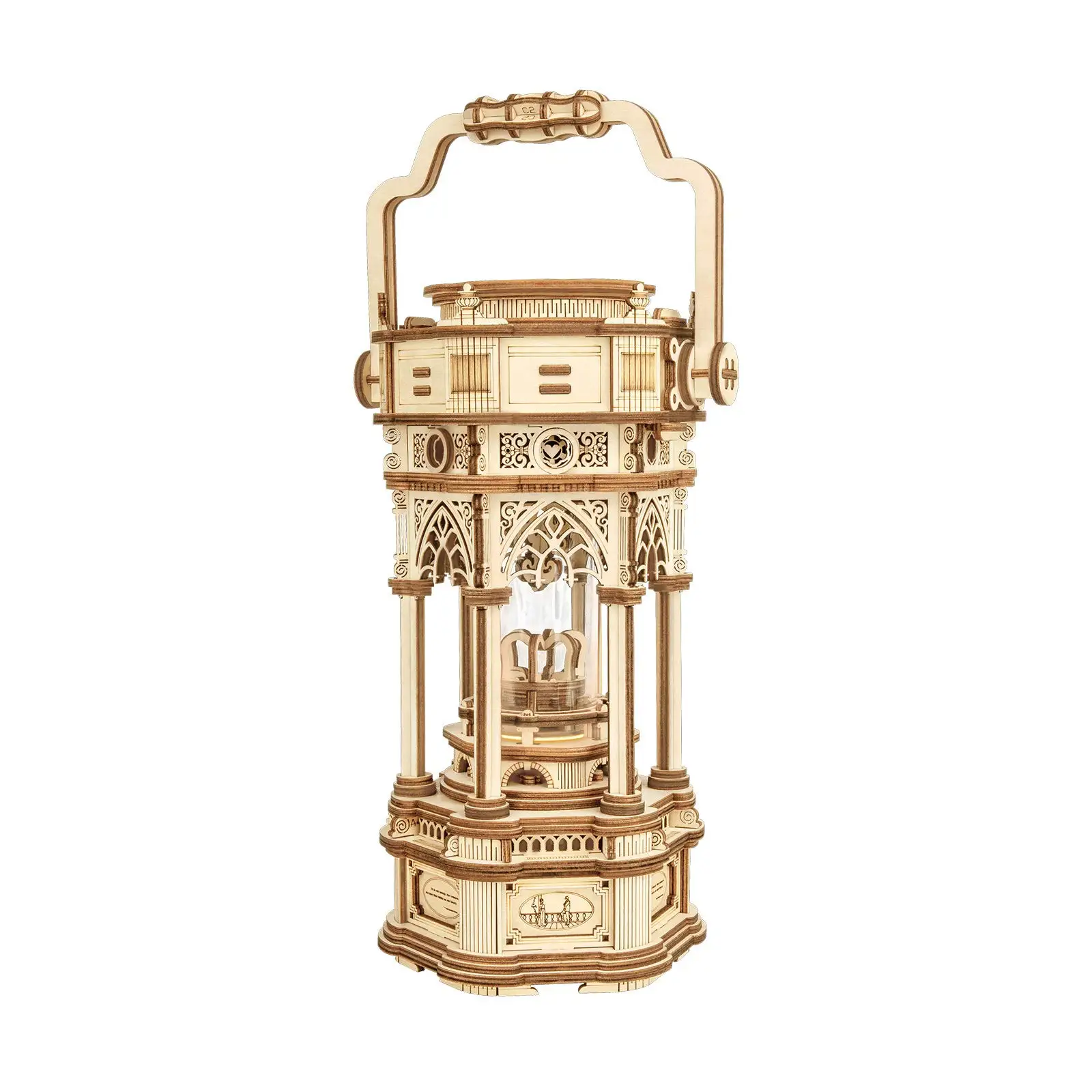 Robotime Rokr 3D Wooden Puzzles DIY Musical Box Building Kit Mechanical Models to Build - Victorian Lantern