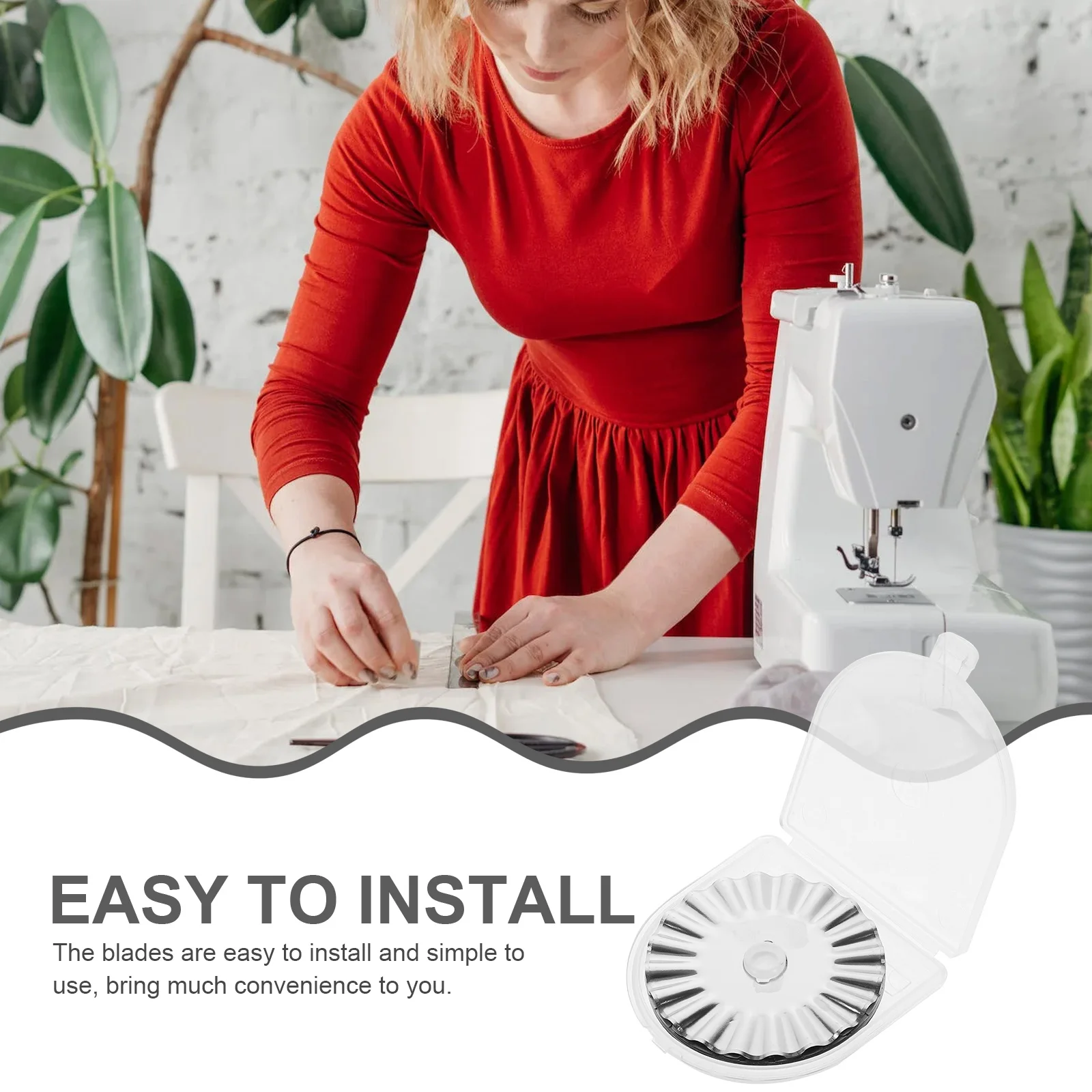 

10Pcs Rotary Cutter Blades Professional Fabric Paper Cutting Tool 45mm Replacement Parts DIY Quilting Scrapbooking