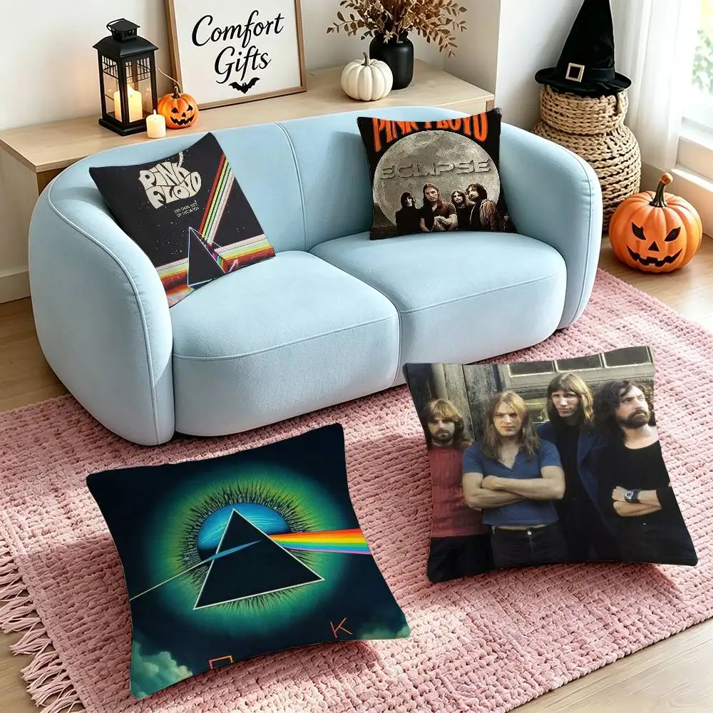 P-Pink F-Floyd Album Covers Pillow Case Square Double-Sided Sofa Cushion Cover Bedroom Bedside Pillow