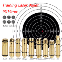 Tactical 9x19mm 9mm 7.63X39mm Training Bullet Laser Bore Sight Dry Firing Cap Fit for G43 G17 G19 Taurus G2C .223rem .45ACP