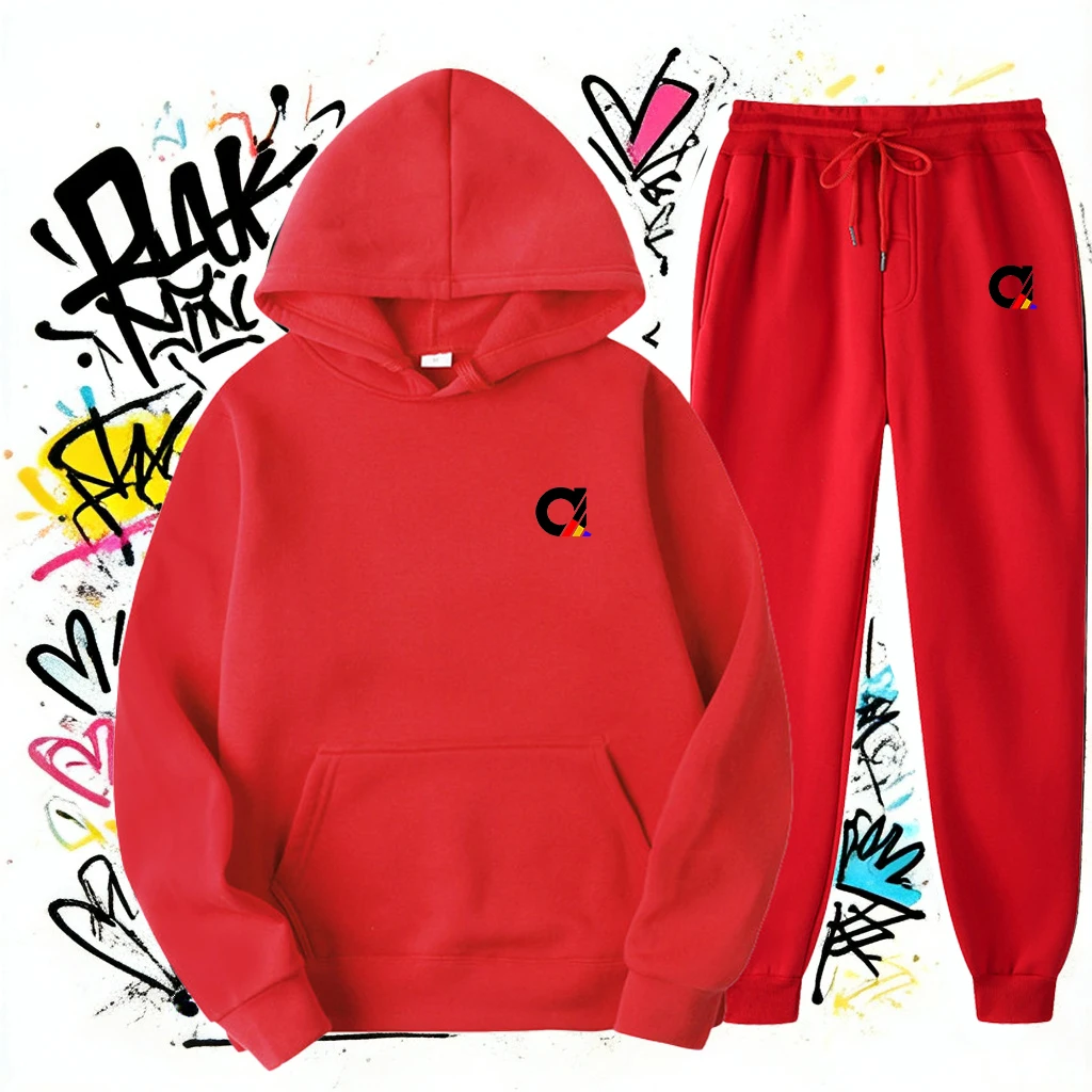 

2025 Autumn/Winter Hoodie Set - Fashionable Trendy letter Print Style - Simple and Elegant - Environmentally Friendly Material