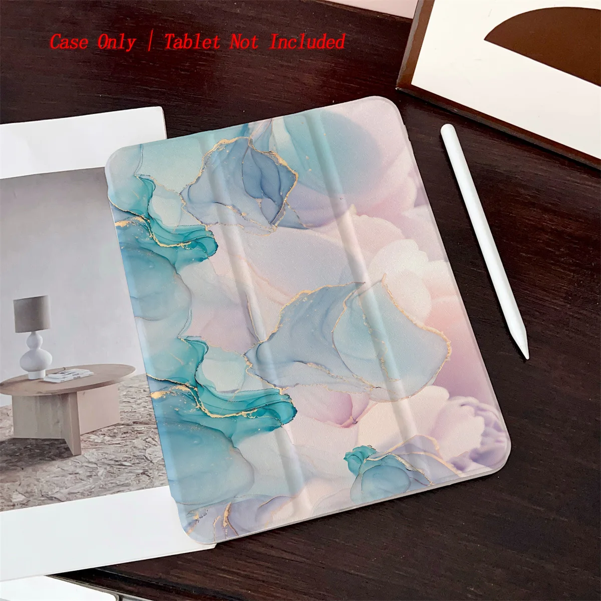 

Soft Cute Golden Yellow Blooms Print iPad Cover For Apple iPad 9th/10th Gen Air 5 Pro 12.9 Mini 6 Shockproof Case