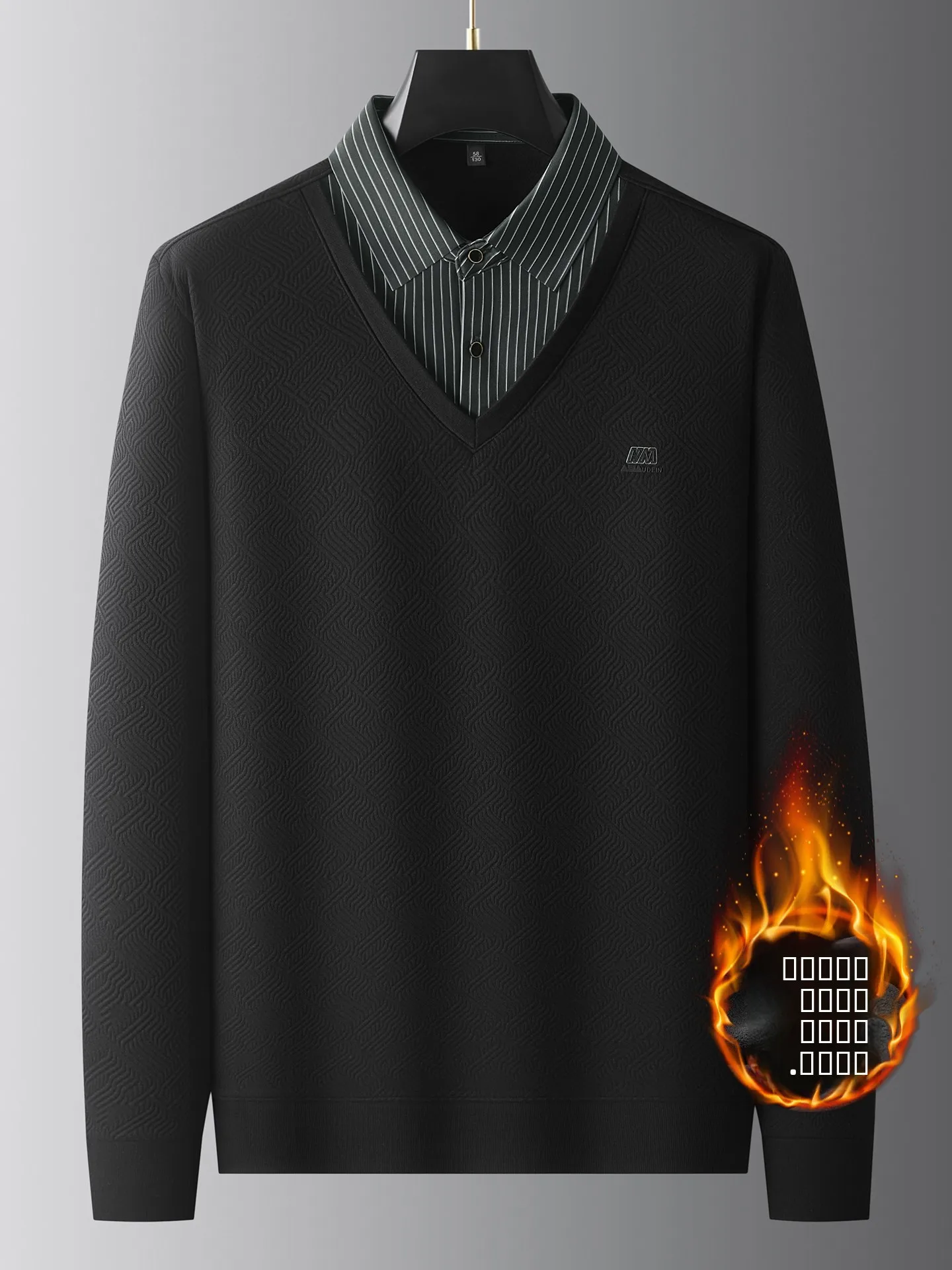 

Мужская теплая футболка с длинным рукавом больших размеров на флисовой подкладке, свободного кроя, для повседневной носки, базовый слой, осенне-зимняя мода, городской стиль