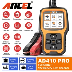 Ancel ad410 pro obd2 scanner code leser & 6v 12v auto batterie test prüfung motor mit voll obd2 funktion auto diagnose tools