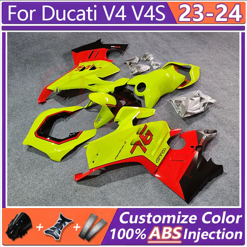

Customize Motorcycle Fairing For Ducati V4 S 2023 2024 Deflectors Fairings Kit Panigale V4S 23 24 Bodyframe Cowl Protector Cover