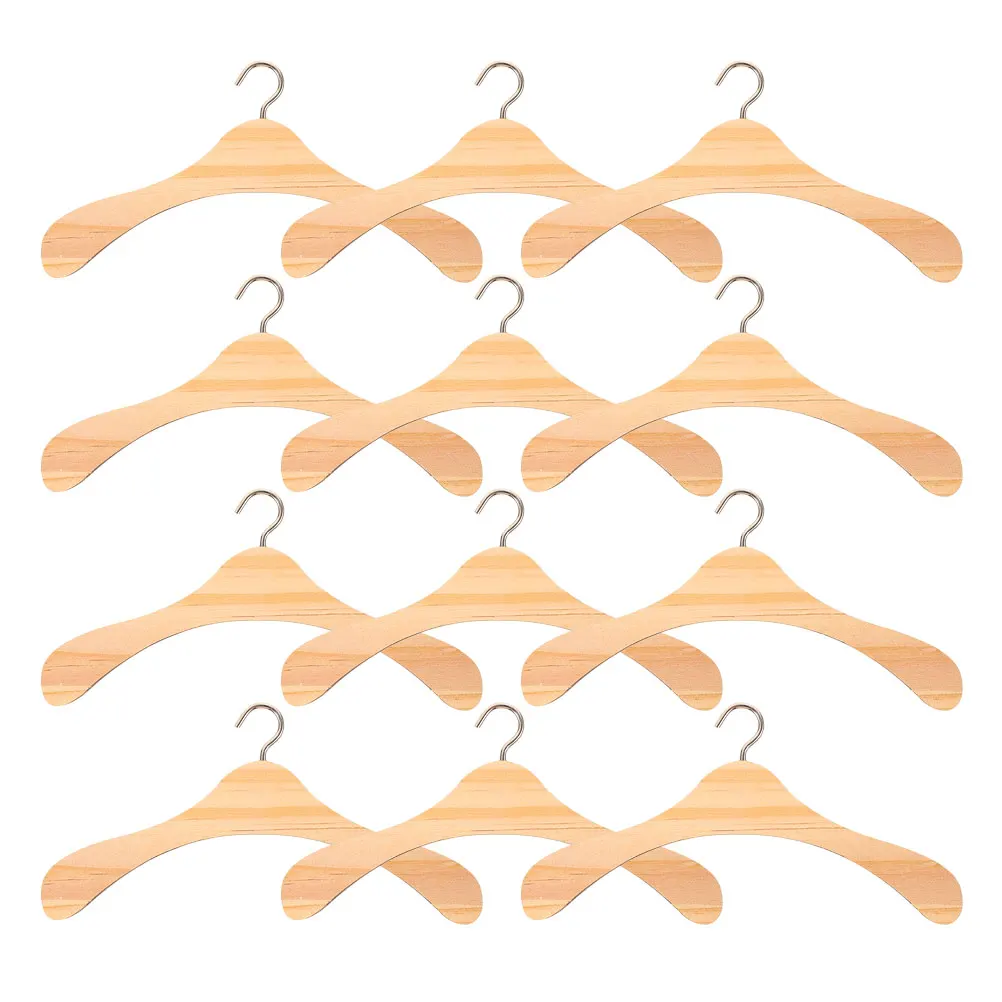 

Natural Clothes Mini Hangers Gowns Outfits Storage Display Rack Cozy Home Kids Room Organizer Wood Rack for for