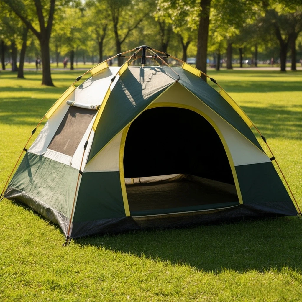 Outdoor Portable Fully Automatic Pop-Up Tent Thickened Rainproof Oxford Fabric All-Season Camping Tent UV-Resistant Easy Install
