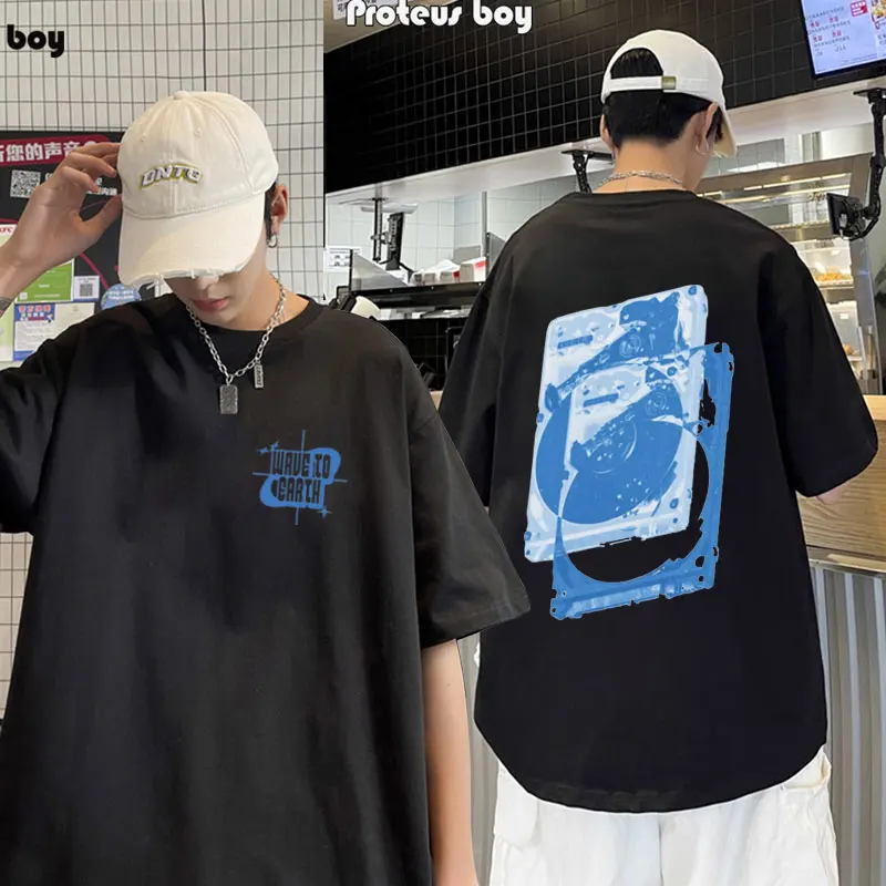 

Wave To Earth Tour 2024 New Album T Shirt Hip Hop Fashion Aesthetic Short Sleeve T-shirts Men Women Y2k Oversized Cotton T-shirt