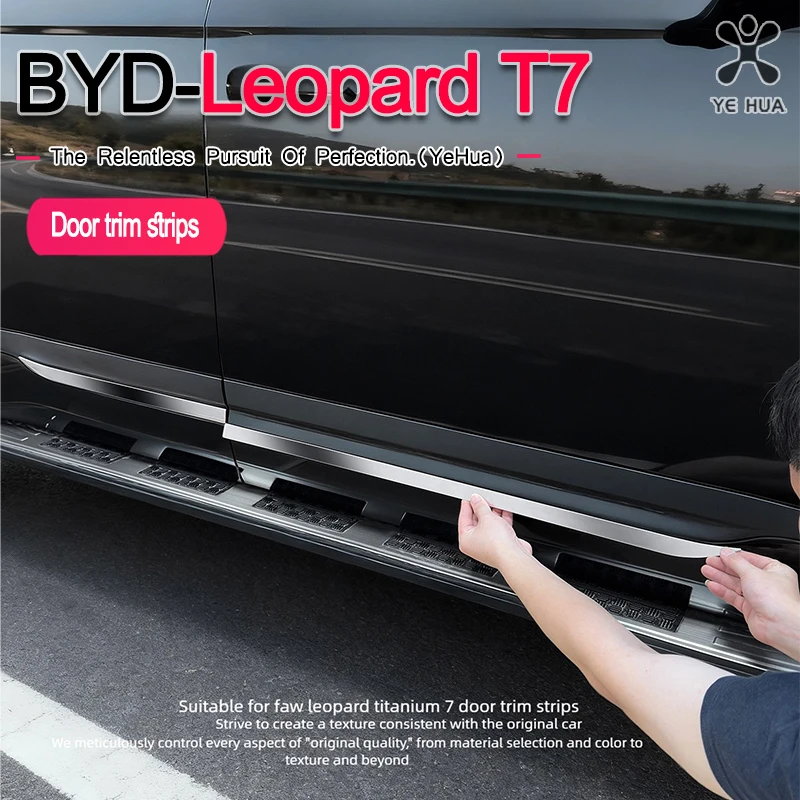 

For BYD 2025-26 Formula Leopard Titanium 7 Car Body Decoration Door Edge Anti-Collision Polishing Strip Modification Accessories