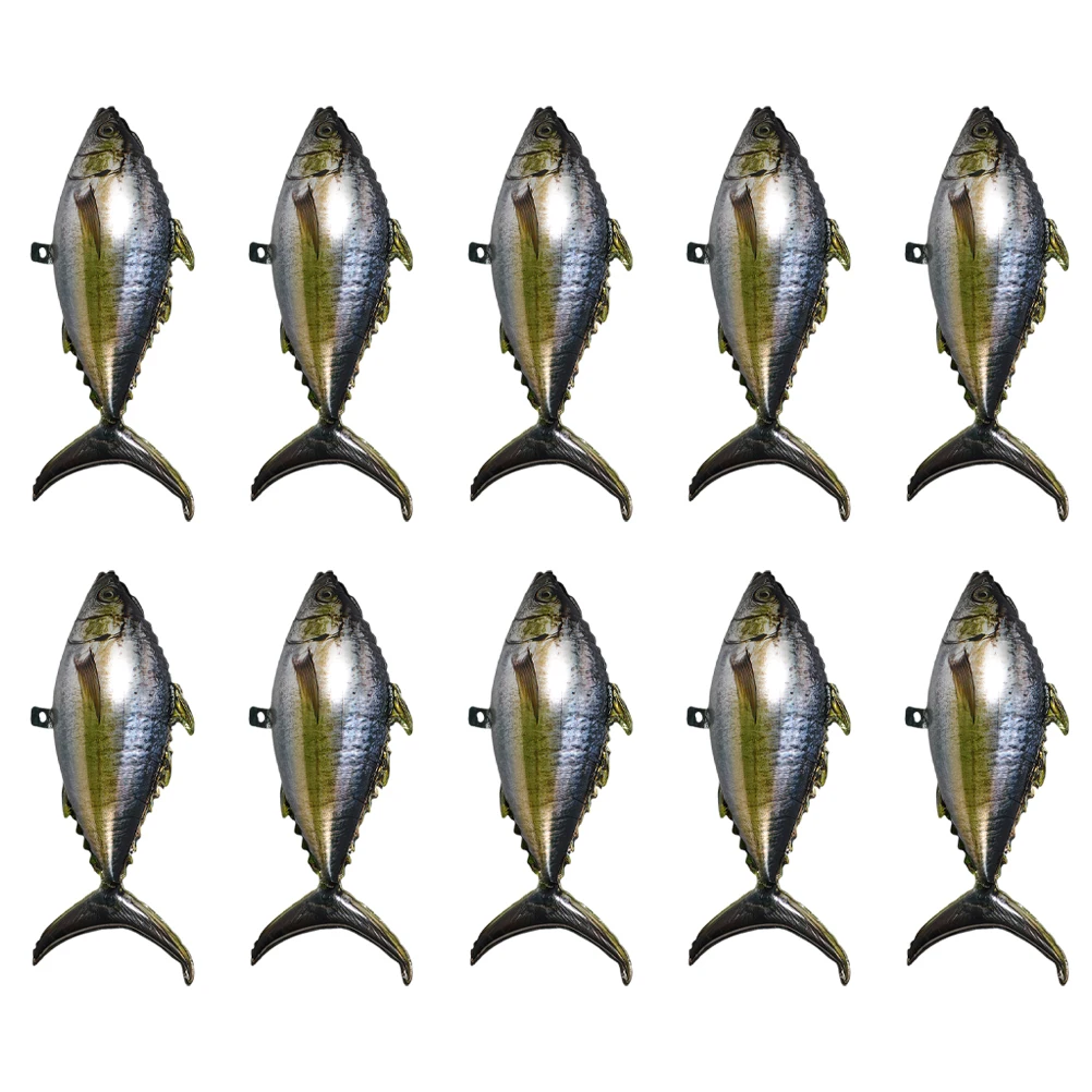 

10pcs Inflatable Balloons Aluminum Foil Ocean Themed Ocean Fish Balloon Party Decoration Realistic Design Material