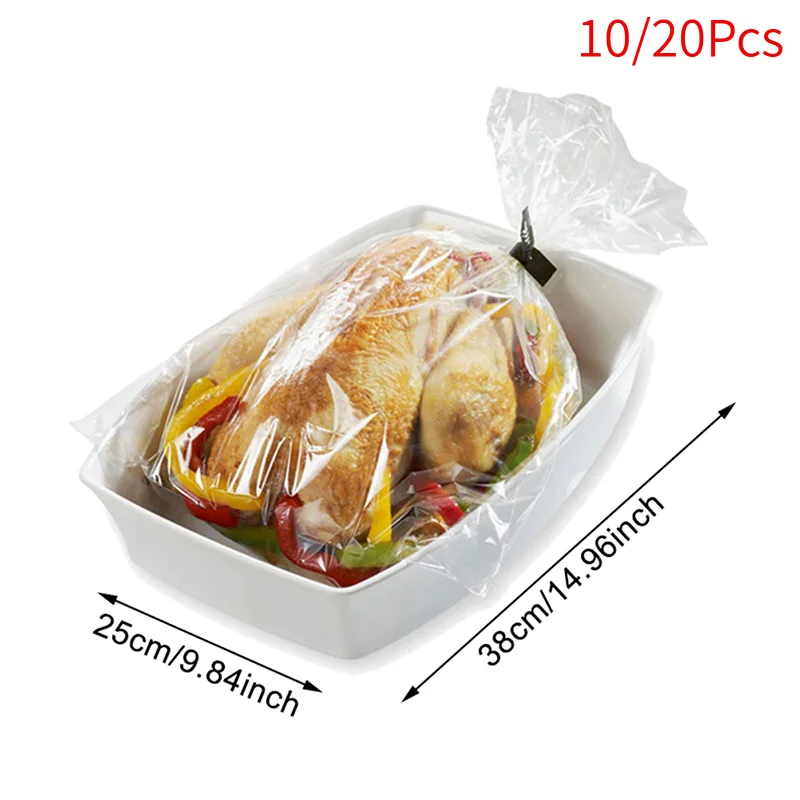 10/20Pcs Turkey Bag Oven Roasting Bags Baking Sleeve Slow Cooker Turkey Baking Bag Crock Pot Liners For Cooking.