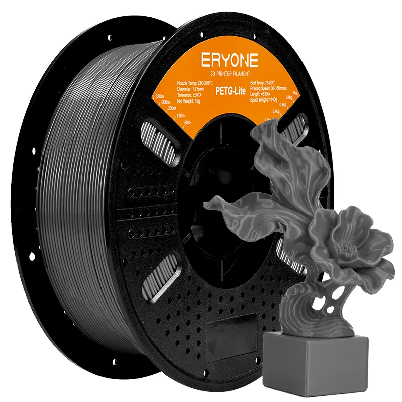 ERYONE 1 kg PETG-Filament 1,75 mm, EU-Mega-Sale 3D-Drucker Starkes Filament Einfaches Drucken, Versand aus Deutschland für schnelle Lieferung