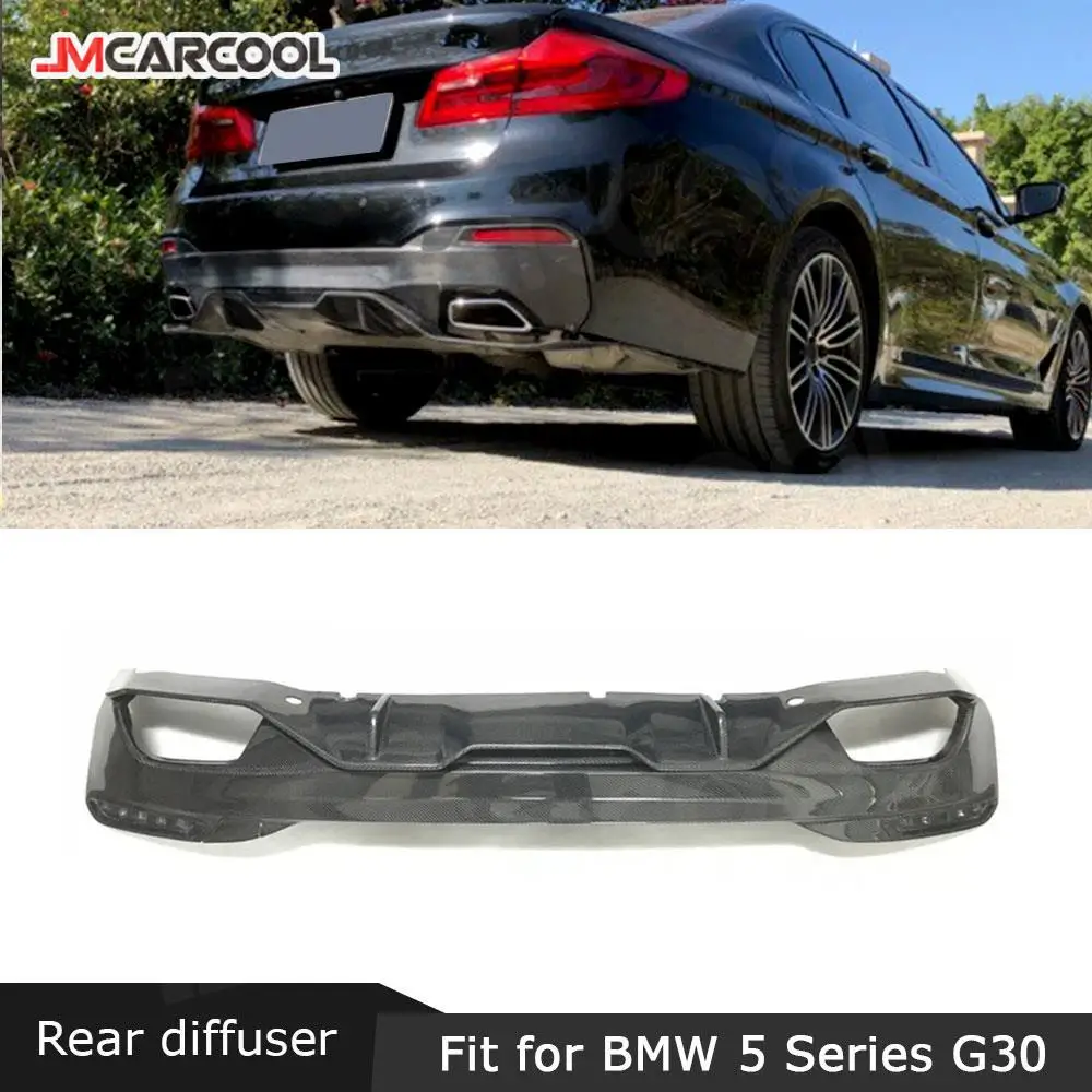 Carbon Fiber Rear Lip Diffuser Spoiler for BMW 5 Series G30 G31 G38 M Tech M Sport 2017-2023 Bumper Guard Extension Car Styling