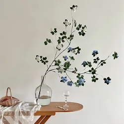 115cm Artificial Apricot Flowers Lotus Green Plants Vines Landscaping Living Room Table Flower Photography Props