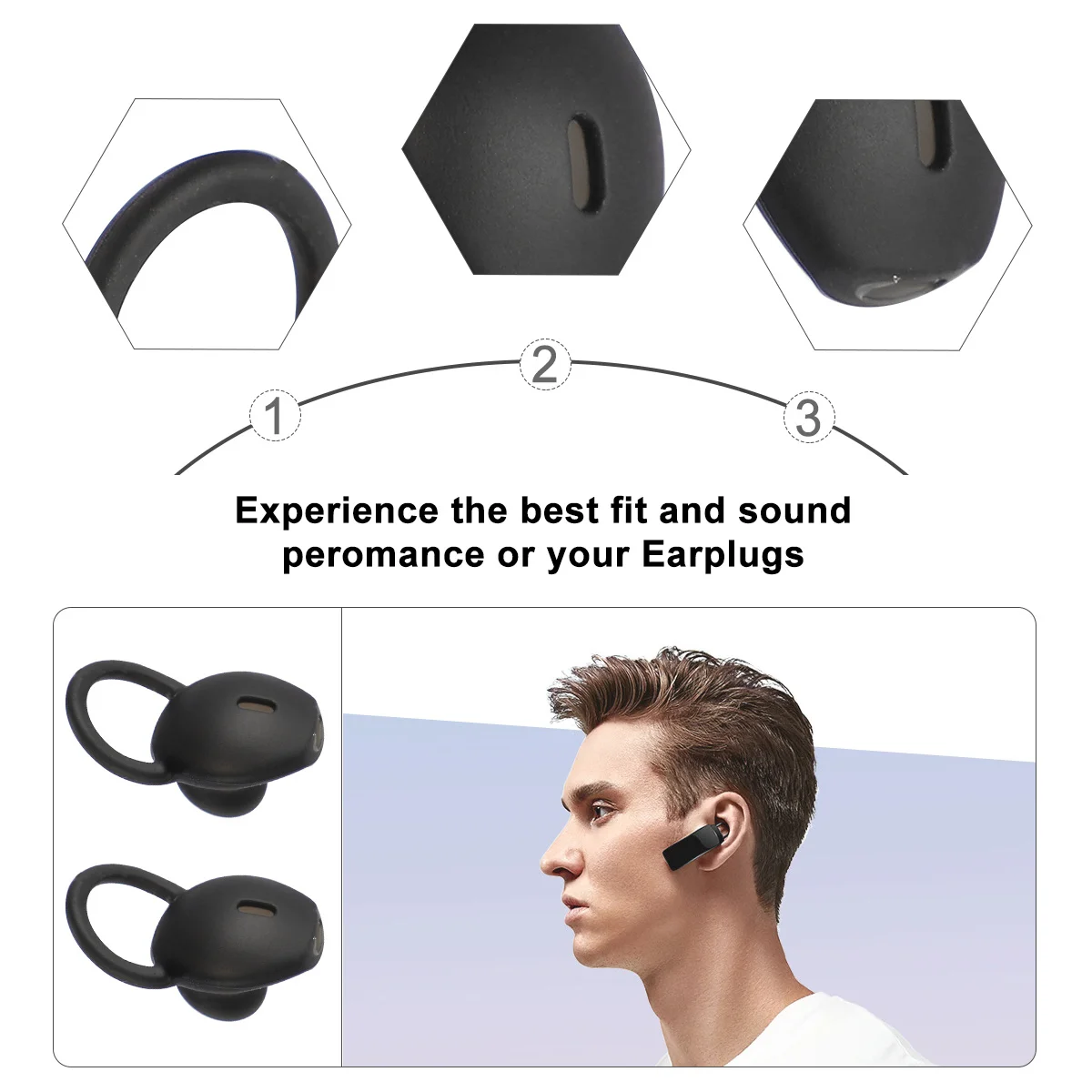 4pcs Silicone Ear Cap Earbud Covers For B5 Replacement Ear Tips Soft Comfortable Earphone Protectors Cover