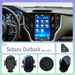 For Subaru Outback 2021 2022 2023 2024 Car Phone Holder Wireless Charging Magnetic Phone Holder Car Magsafe Support Accessories