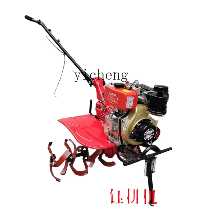 XL Diesel Agricultural Micro-Tiller Multi-Function Water and Drought Furrow Weeding Rotary Tiller