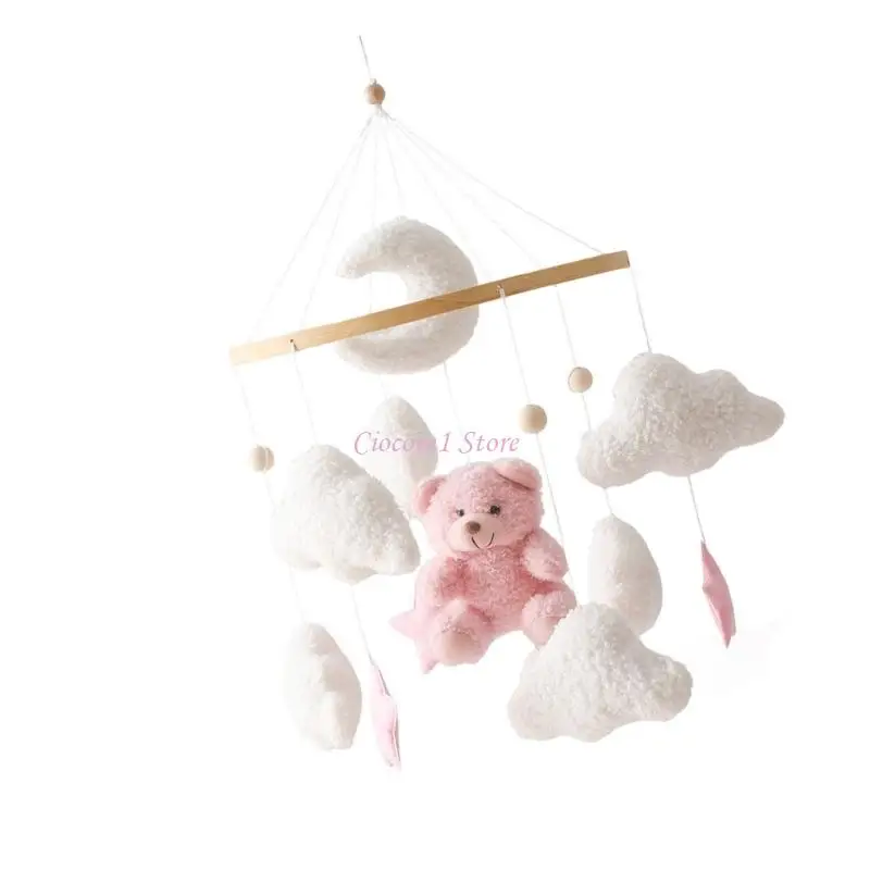 Y1UB – hochet Mobile en peluche pour bébé, développement cognitif, Animal, jouet berceau rotatif silencieux