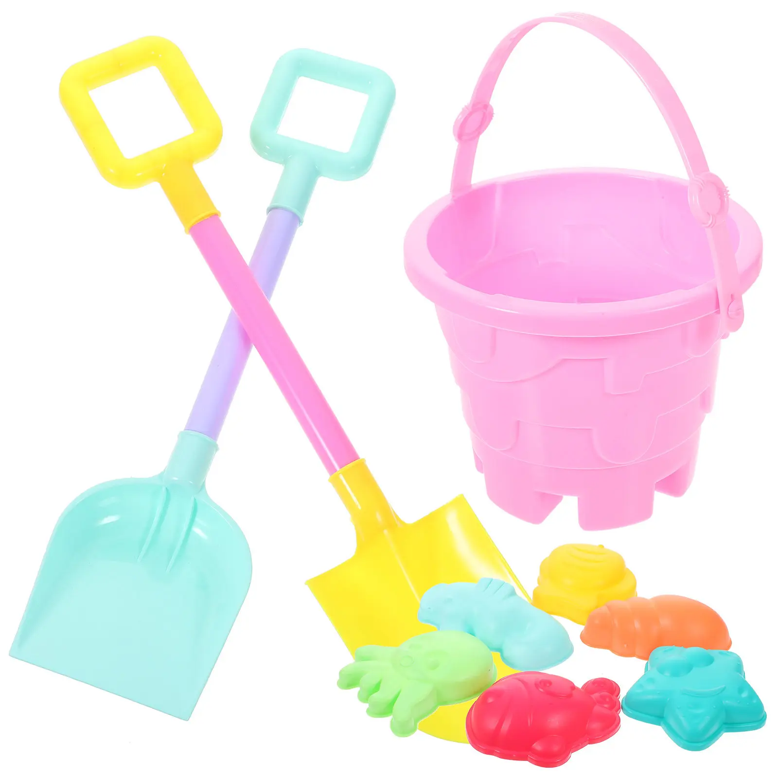 

1 комплект прочных пляжных инструментов для работы с песком, высококачественные материалы, тонкая работа, безопасный, развивающий интеллект детский игровой набор, случайный цвет