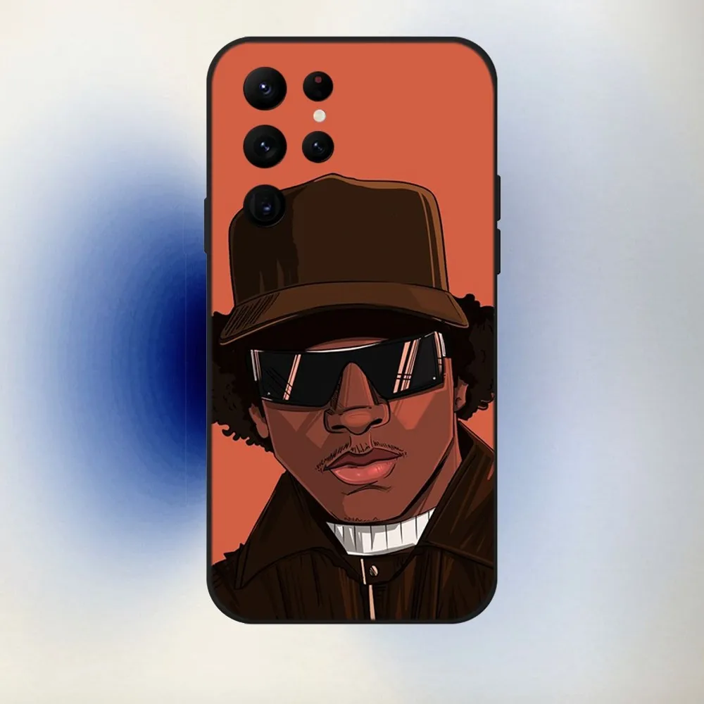 E-Eazy E Rapper Phone Case For Samsung S24,23,22,30,21,10,9,Ultra,Plus,Lite,FE,5G Black Soft Case