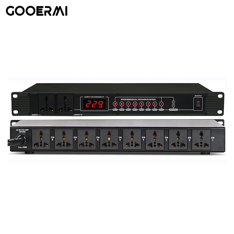 8-Way Power Supply Sequencer Conference Stage Control Air Switch Sequence Protection Filter