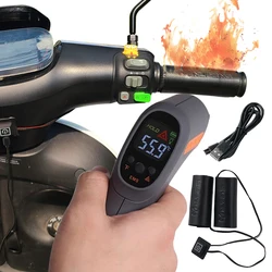 USB Electric Heated Grips Motorcycle Handlebars Anti-Slip Motorcycle Grips Bike Parts Warmers Adjust Temperature Hot Handle Bar