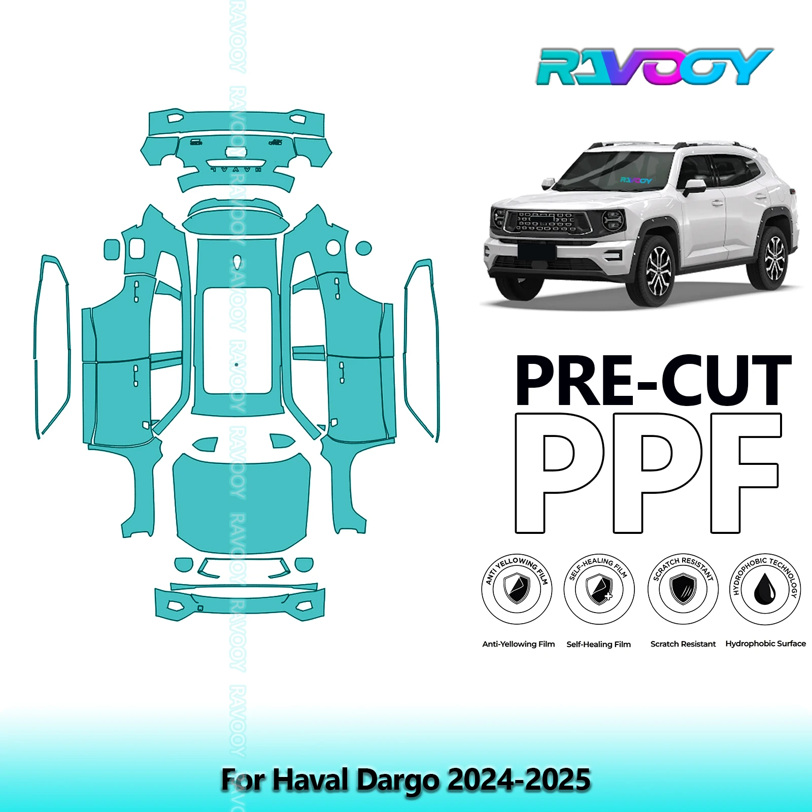 

Full Vehicle Clear Bra Precut PPF Paint Protection Film For Haval Dargo 2024-2025