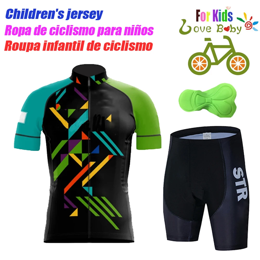 2022 Kids Cycling Clothing Summer Kids Jersey Set Biking Suit Short Sleeve Clothes MTB Children\'s Cycling Wear