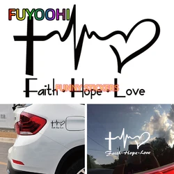 FUYOOHI A Feeling of Excitement Faith Hope Love Vinyl Car Sticker Bible Verse for Car Window Body Decoration PVC