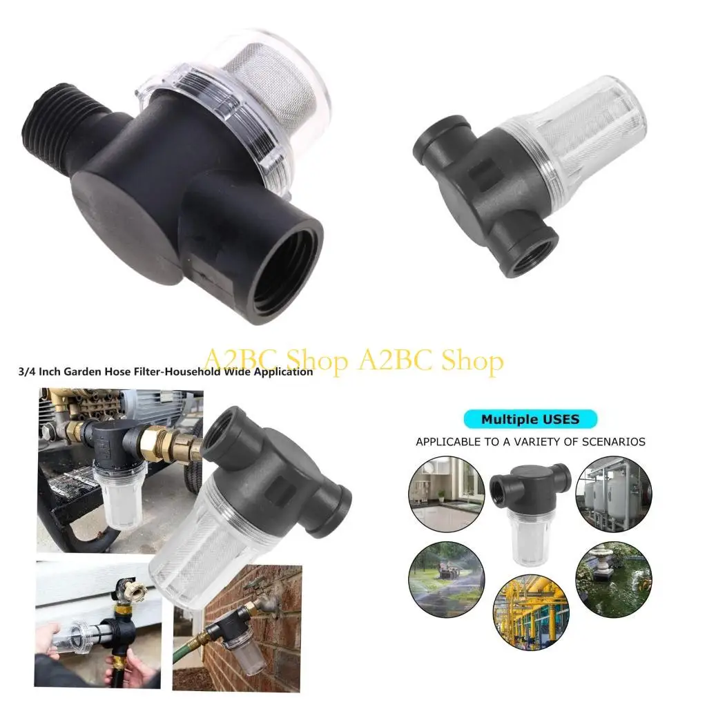 A2BC Garden Hose Filter for Pressure Washer inlet Water, InlineFilter for Sediment, 40/50 Mesh Screen, for Camping CarWash