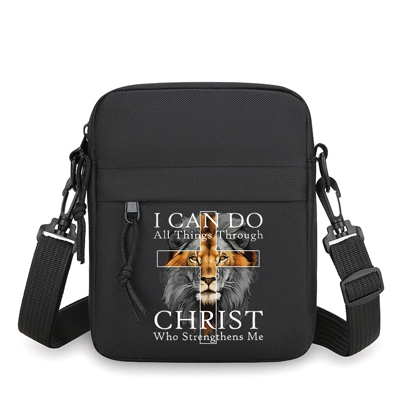 

«I Can Do All Things Through Christ Alma», повседневная сумка через плечо для мужчин и женщин, христианские сумки на плечо, модная сумка-мессенджер с Иисусом для детей