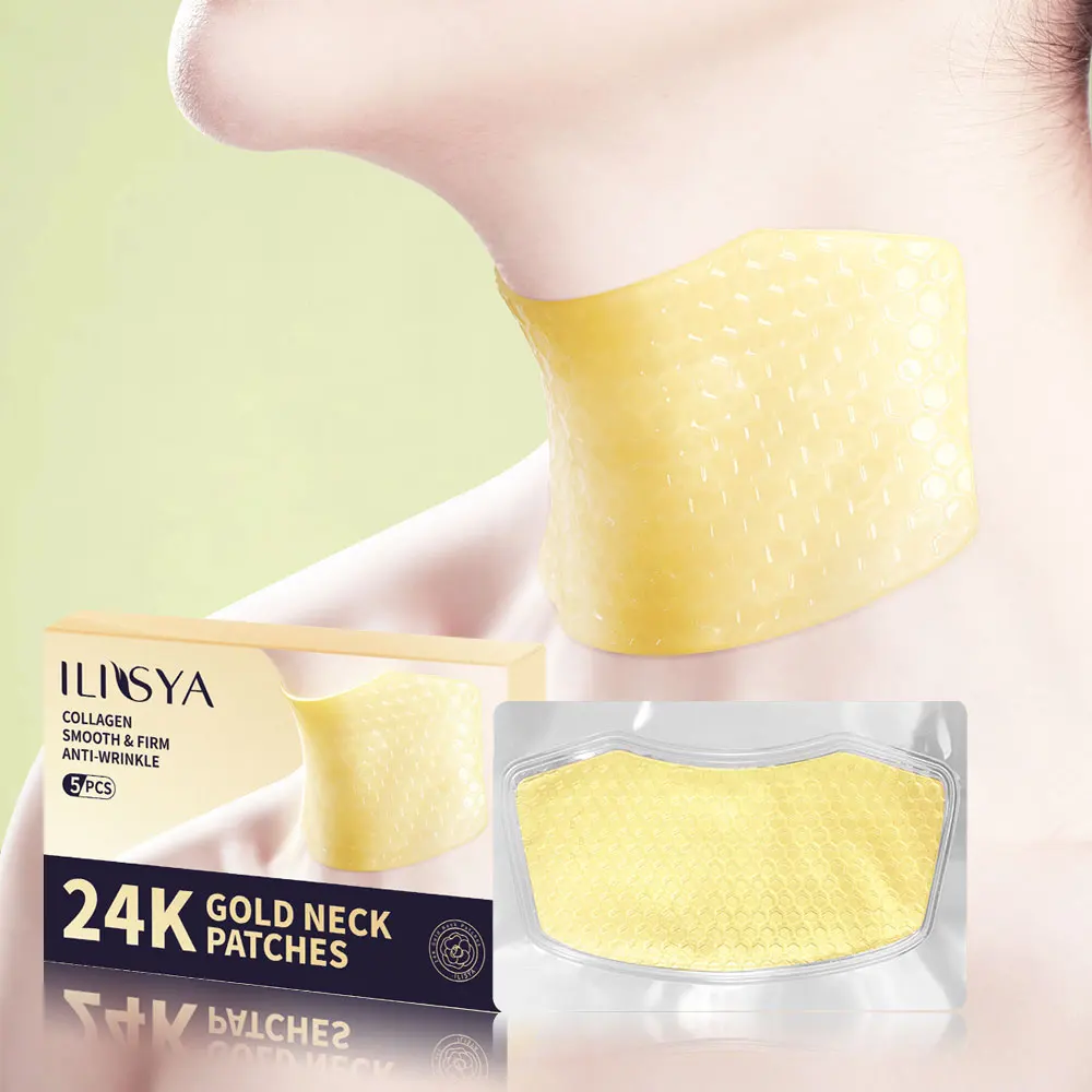 3 Boxes 24K Gold Neck Patches diprotein Collagen  Smooth Moisturizing Light Fine Line Anti-aging Moisturizing Skin Care Products