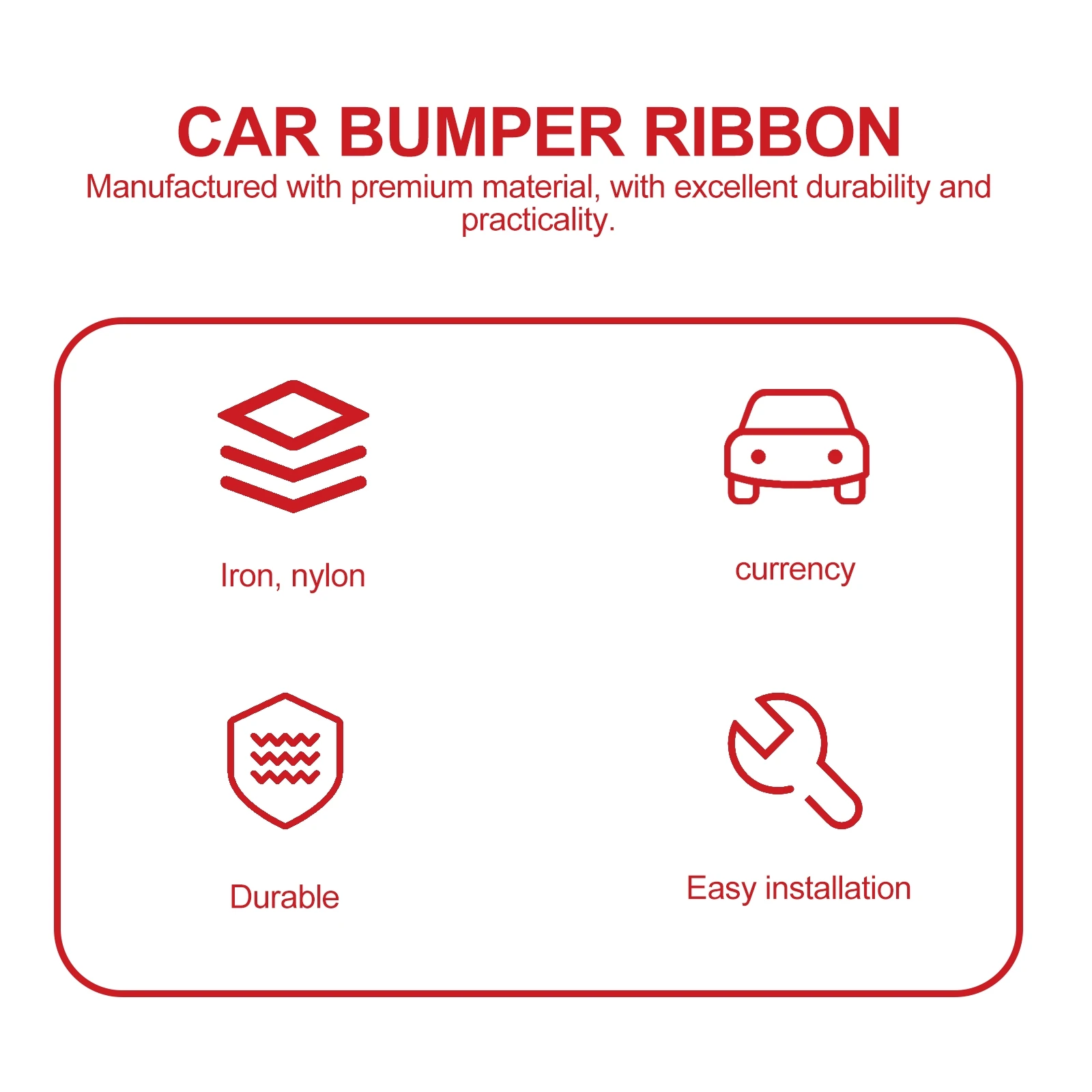 

2pcs Premium Car Ribbons Durable Tow Ribbon Decorative Bumper Strips Automotive Bumper Decoration Trailer Belt For Cars Trucks