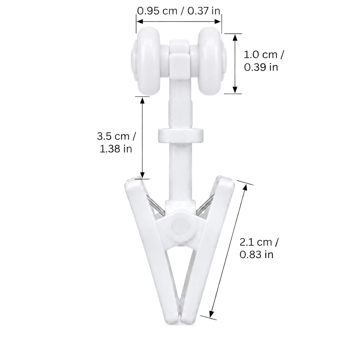 30pcs RV Curtain Slider Clips for H Type Straight and Curved Tracks Shower Curtain Sheer Curtain Rod System Fabric Plastic Clips