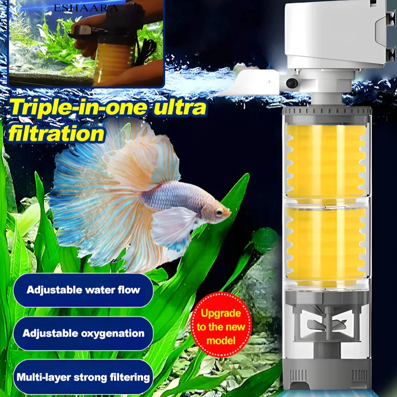 Oxygenation water filter Small water purification oxygen pump recycling filtration Fish Tank Intelligent Sensor water purifier