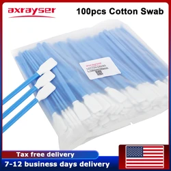 100pcs Cotton Micro Swab Industry Nonwoven Anti-static Dust Off for Lens Protective Window Fiber Laser Head Cleaning Tools