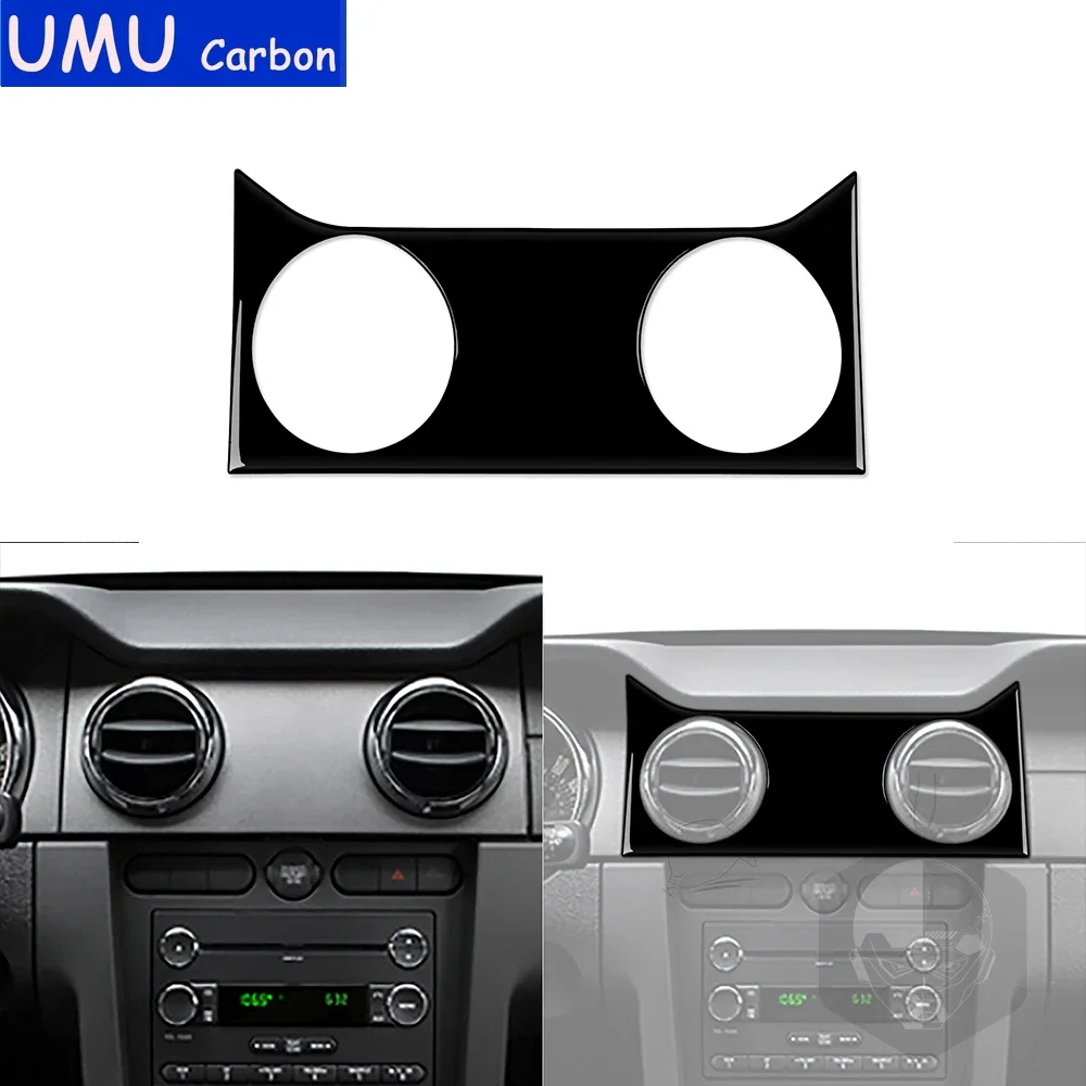 

For Ford Mustang 2005 2006 2007 2008 2009 Accessories Car Black Interior Central Air Outlet Trim Sticker Plastic Decoration