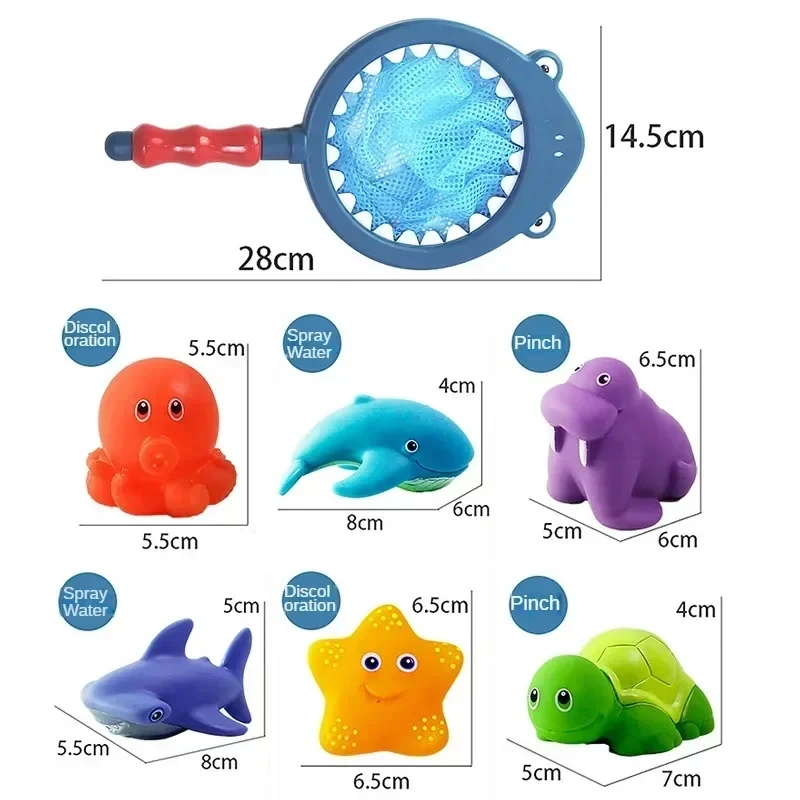 Baby Water Toys Water Spray Bath Toys Swimming For Summer Play Water Fishing Bath Kids set Baby Toys For Kid Gift