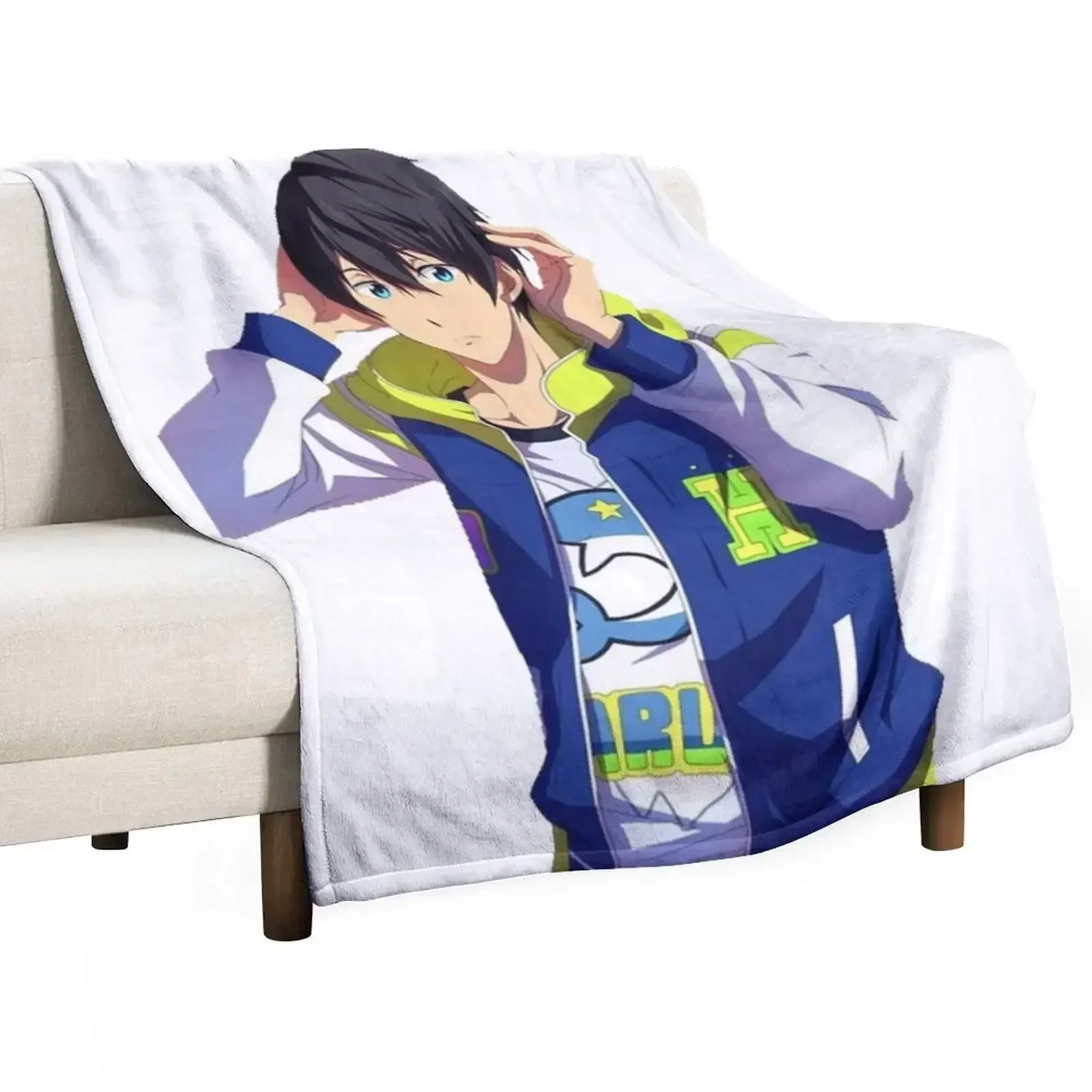 

Haruka Nanase Throw Blanket valentine gift ideas christmas decoration blankets and throws Blankets