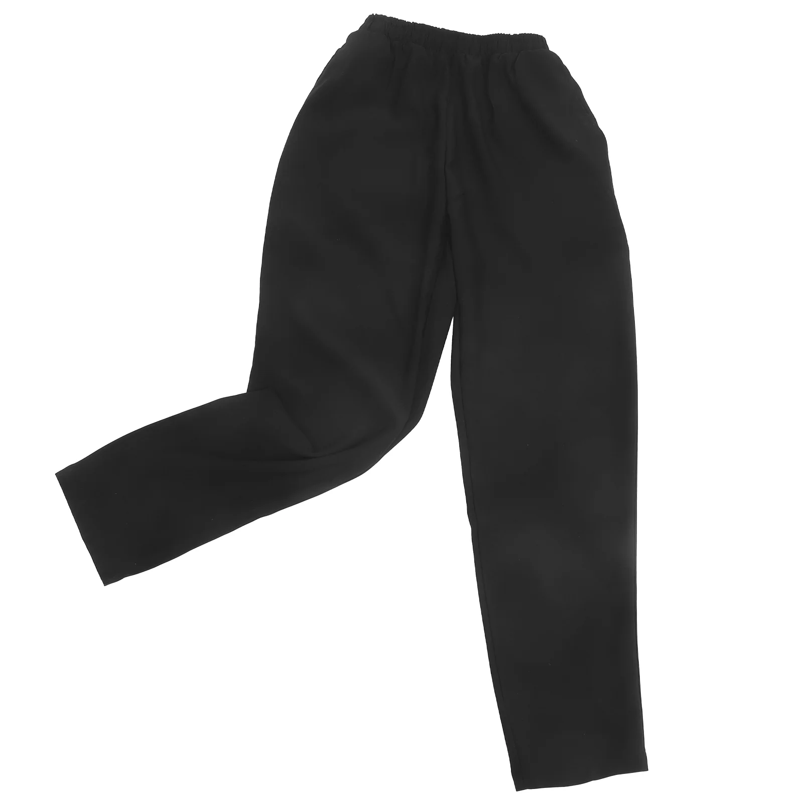 Schwarze Pull-On-Hose Jogging hose für Damen hosen Arbeits kleidung Koch lose Herren