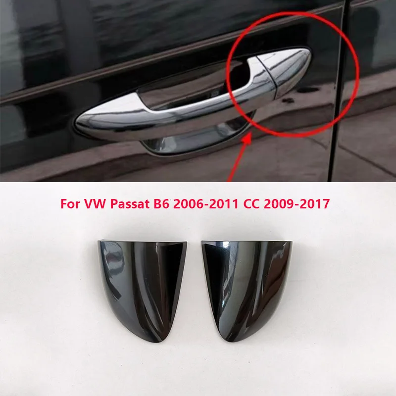 Unpainted Left Right Front Driver Door Lock Cylinder Handle Cover For VW Passat B6 2006-2011 CC 2009-2017 3C0837879 3C0 837 880