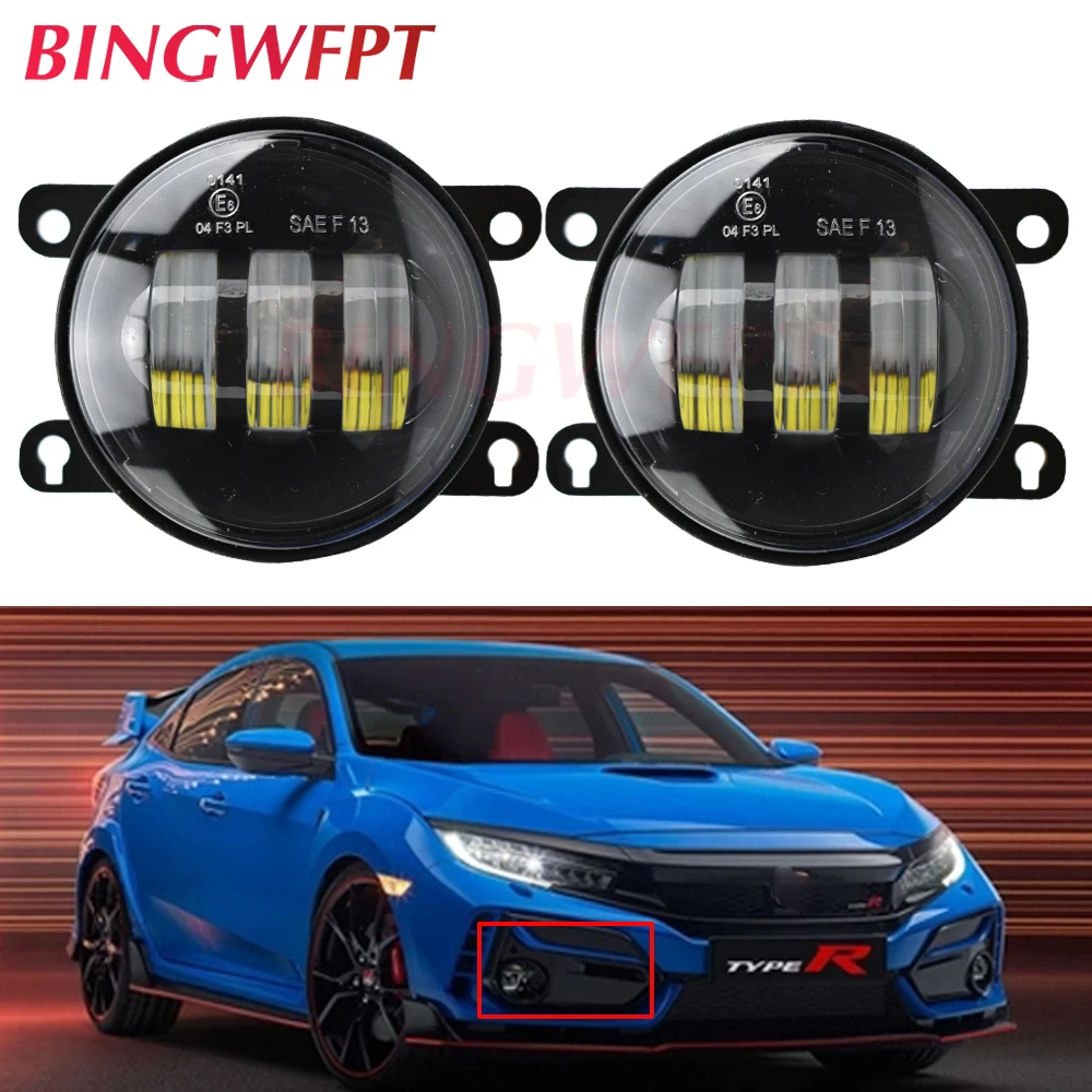 2PCS Car Front Bumper Fog Light Assembly LED For Honda Accord Fit City CRZ CRV Pilot CIVIC Hatchback 2016 2017 2018 2019 2020