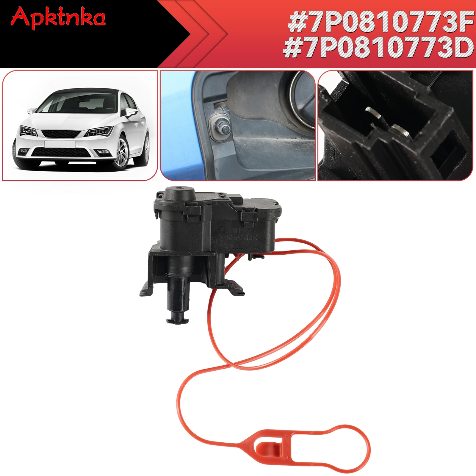 Kraftstoffklappen-Verschlussmechanismus Motor 7P0810773D 7P0810773F für VW Touareg Golf Cabriolet SEAT Leon SKODA Octavia
