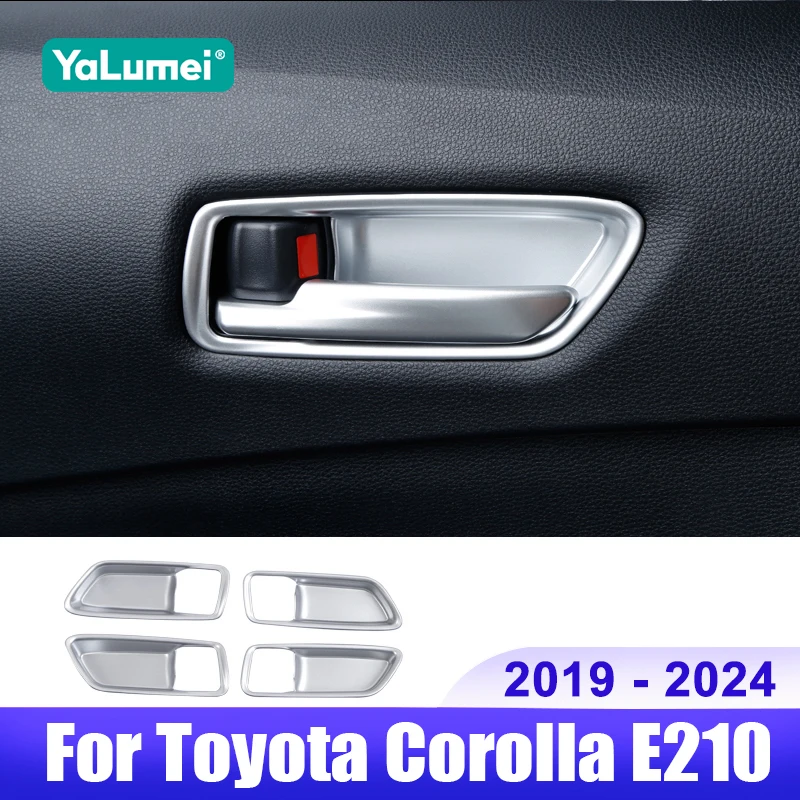 

For Toyota Corolla E210 2019 2020 2021 2022 2023 2024 Hybrid Car Inner Door Handle Bowl Cover Trim Stickers Accessories