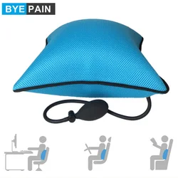 BYEPAIN Portable Inflatable Lumbar Support Cushion/ Massage Pillow - for Office Chair and Car Sciatic Nerve Pain Relief