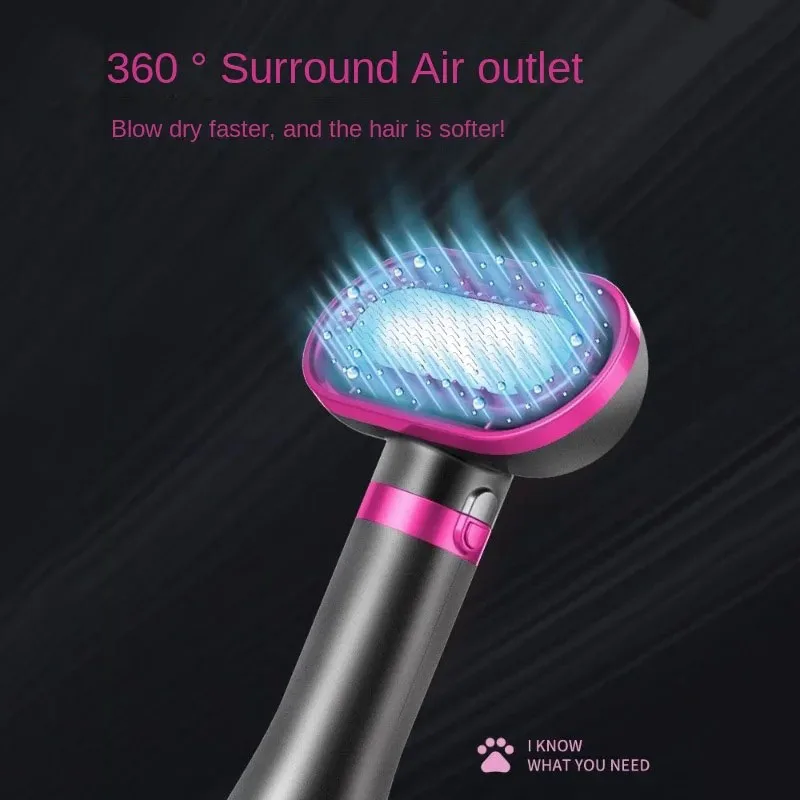 

Pet Grooming Hair Dryer with Brush 2 in 1 No Noise Negative Ion Wash Beauty Fully Charged 360 in A Water Blow Tool