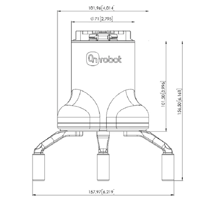 Three Finger Adaptive Gripper Electrical Gripper for KUKA and Other Industrial Robot Gripper Applications